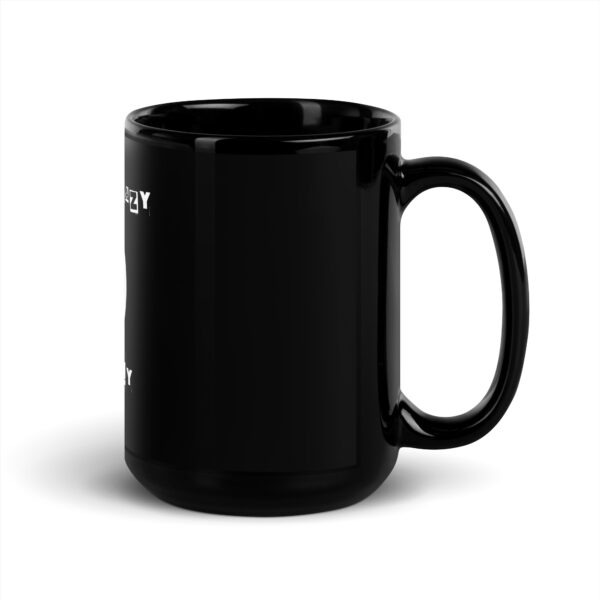 Totally Crazy Black Glossy Mug - Image 5